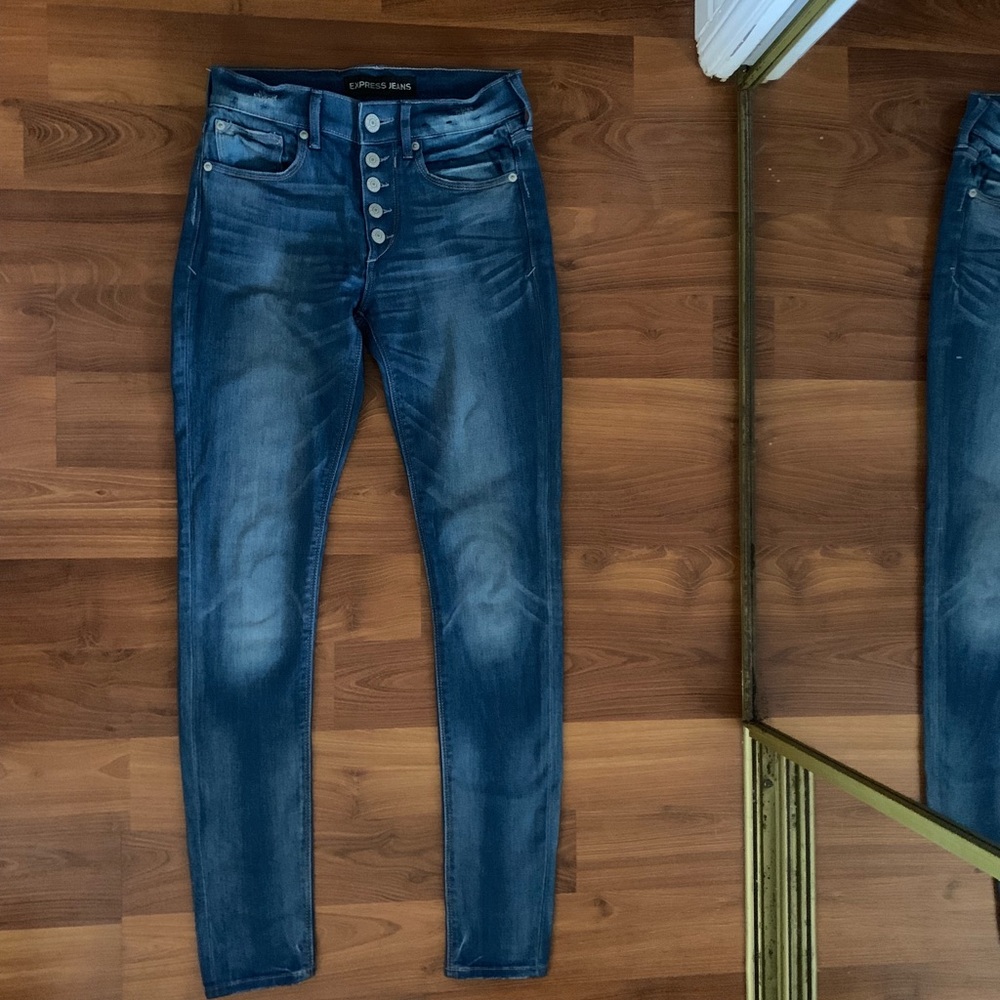 Women express mid rise legging jeans in 0R